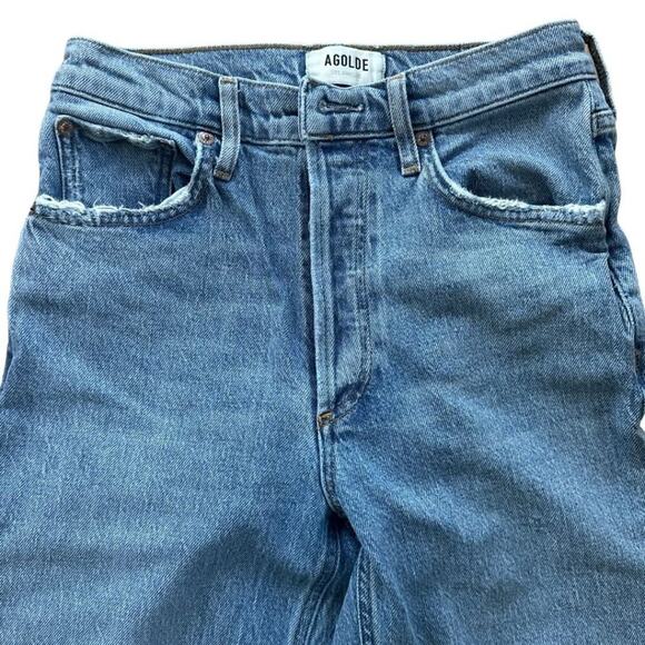 Agolde Riley Long Straight Jeans in Cove 25 - Picture 3 of 12